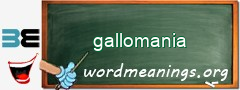 WordMeaning blackboard for gallomania